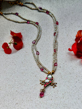 Load image into Gallery viewer, Pearl bunch kundan necklace 3
