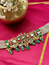Load image into Gallery viewer, One of a kind statement pearl &amp; kundan necklace
