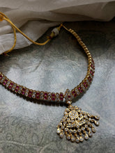 Load image into Gallery viewer, Antique gold polish classic adigai necklace
