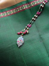 Load image into Gallery viewer, Statement Inlay work necklace in natural aventurine and gemstones
