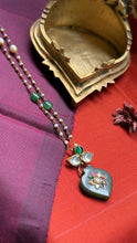 Load image into Gallery viewer, Statement inlay work aventurine pendant necklace
