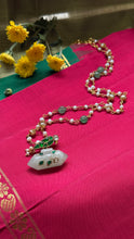 Load image into Gallery viewer, Dainty Inlay work necklace in natural aventurine and gemstones
