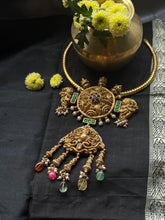 Load image into Gallery viewer, One of a kind gold polish kundan work statement necklace
