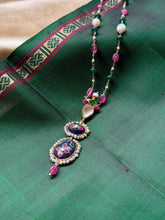 Load image into Gallery viewer, Statement inlay work lapis lazuli pendant necklace
