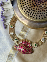 Load image into Gallery viewer, One of a kind gold polish kundan work statement necklace
