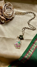 Load image into Gallery viewer, Statement inlay work onyx pendant necklace
