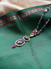 Load image into Gallery viewer, Statement inlay work lapis lazuli pendant necklace
