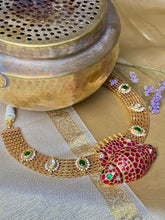 Load image into Gallery viewer, One of a kind gold polish kundan work statement necklace
