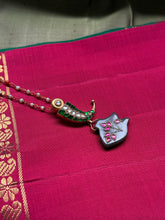 Load image into Gallery viewer, Statement inlay work aventurine pendant necklace
