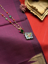 Load image into Gallery viewer, Statement inlay work aventurine pendant necklace
