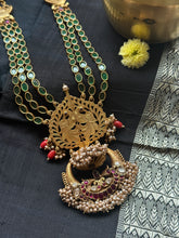Load image into Gallery viewer, One of a kind gold polish kundan work statement necklace
