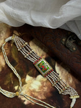 Load image into Gallery viewer, One of a kind statement silver kundan choker
