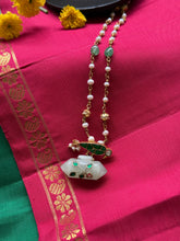 Load image into Gallery viewer, Dainty Inlay work necklace in natural aventurine and gemstones
