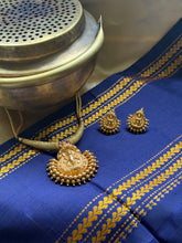 Load image into Gallery viewer, One of a kind 925 gold polish goddess Lakshmi  necklace

