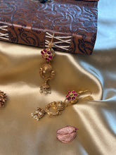 Load image into Gallery viewer, Vintage inspired (925 silver) jhumkas in gold polish
