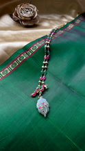 Load image into Gallery viewer, Statement Inlay work necklace in natural aventurine and gemstones
