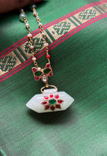 Load image into Gallery viewer, Dainty Inlay work necklace in natural aventurine and gemstones
