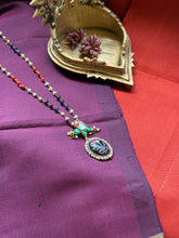 Load image into Gallery viewer, Statement inlay work lapis lazuli pendant necklace
