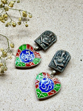 Load image into Gallery viewer, Meenakari Ganesha earrings
