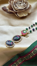 Load image into Gallery viewer, Statement inlay work lapis lazuli pendant necklace

