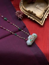 Load image into Gallery viewer, Dainty Inlay work necklace in natural aventurine and gemstones

