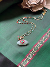Load image into Gallery viewer, Dainty Inlay work necklace in natural aventurine and gemstones

