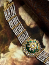 Load image into Gallery viewer, One of a kind statement silver kundan choker
