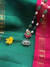 Load image into Gallery viewer, Dainty Inlay work necklace in natural aventurine and gemstones
