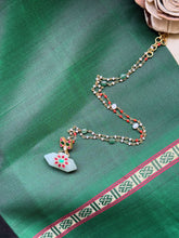 Load image into Gallery viewer, Dainty Inlay work necklace in natural aventurine and gemstones
