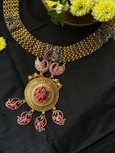 Load image into Gallery viewer, One of a kind gold polish kundan work statement necklace

