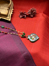 Load image into Gallery viewer, Statement inlay work aventurine pendant necklace
