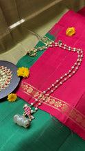 Load image into Gallery viewer, Dainty Inlay work necklace in natural aventurine and gemstones
